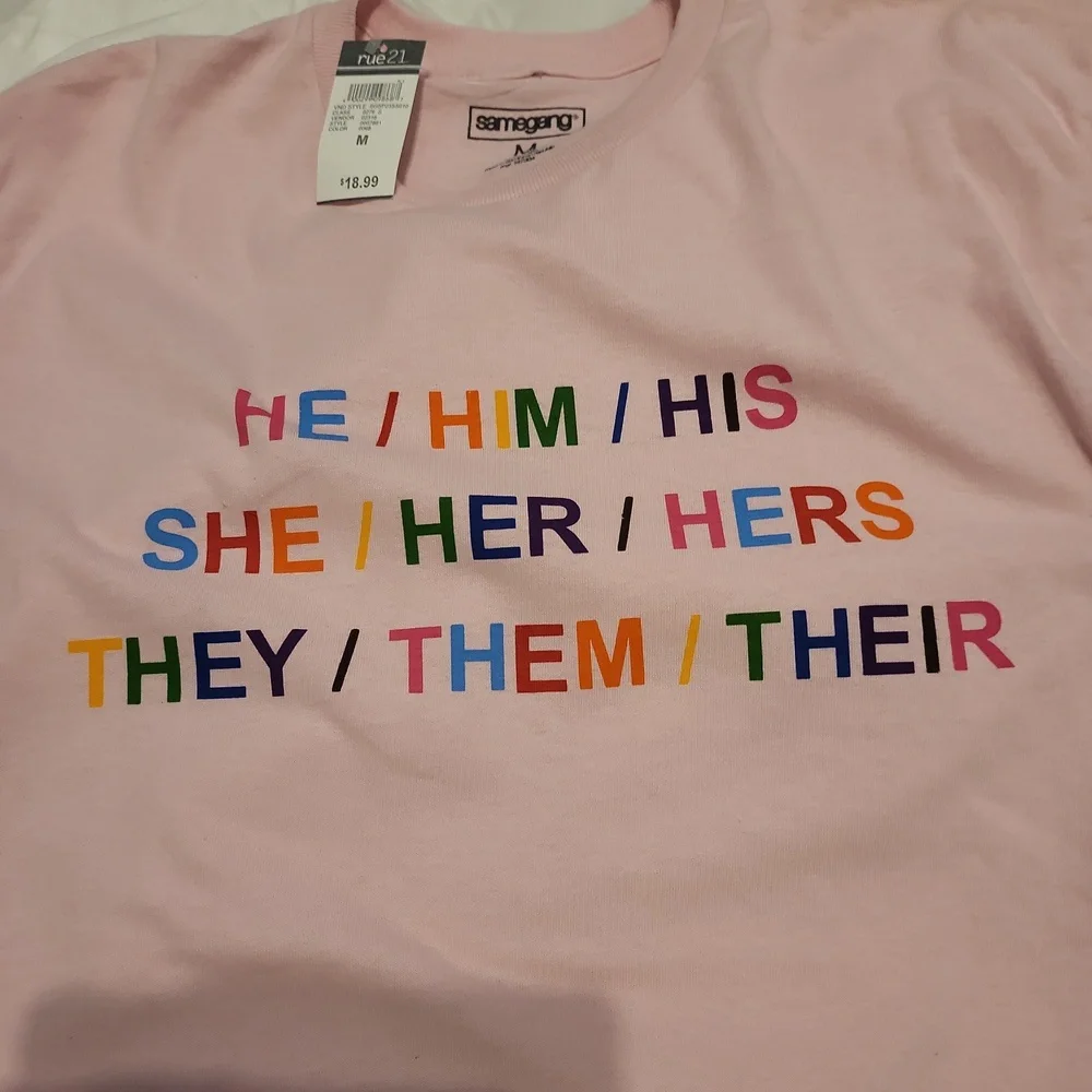 He She They short sleeved tee shirt - Picture 2 of 4